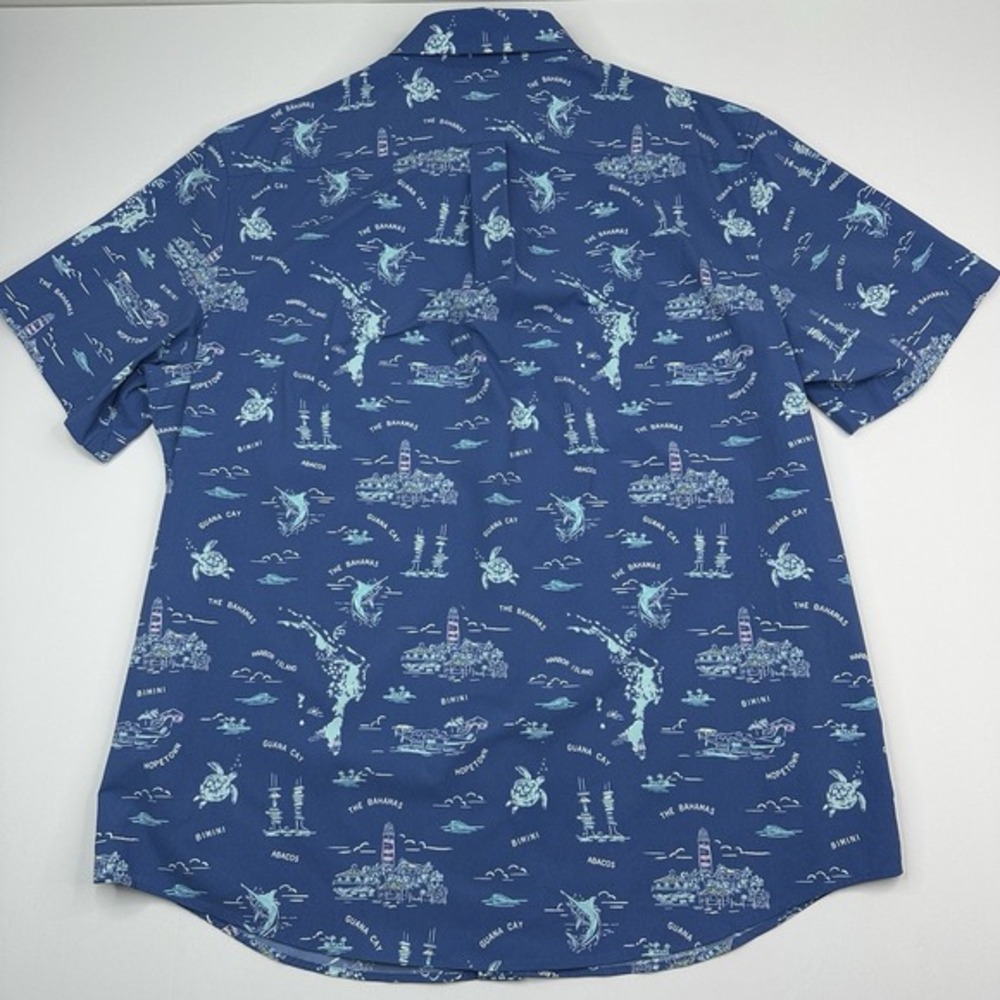 Vineyard Vines Mens Murray Classic Shirt‎ Blue Caribbean Print L 1W010544 - Picture 3 of 10